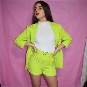 2 piece set blazer and shorts